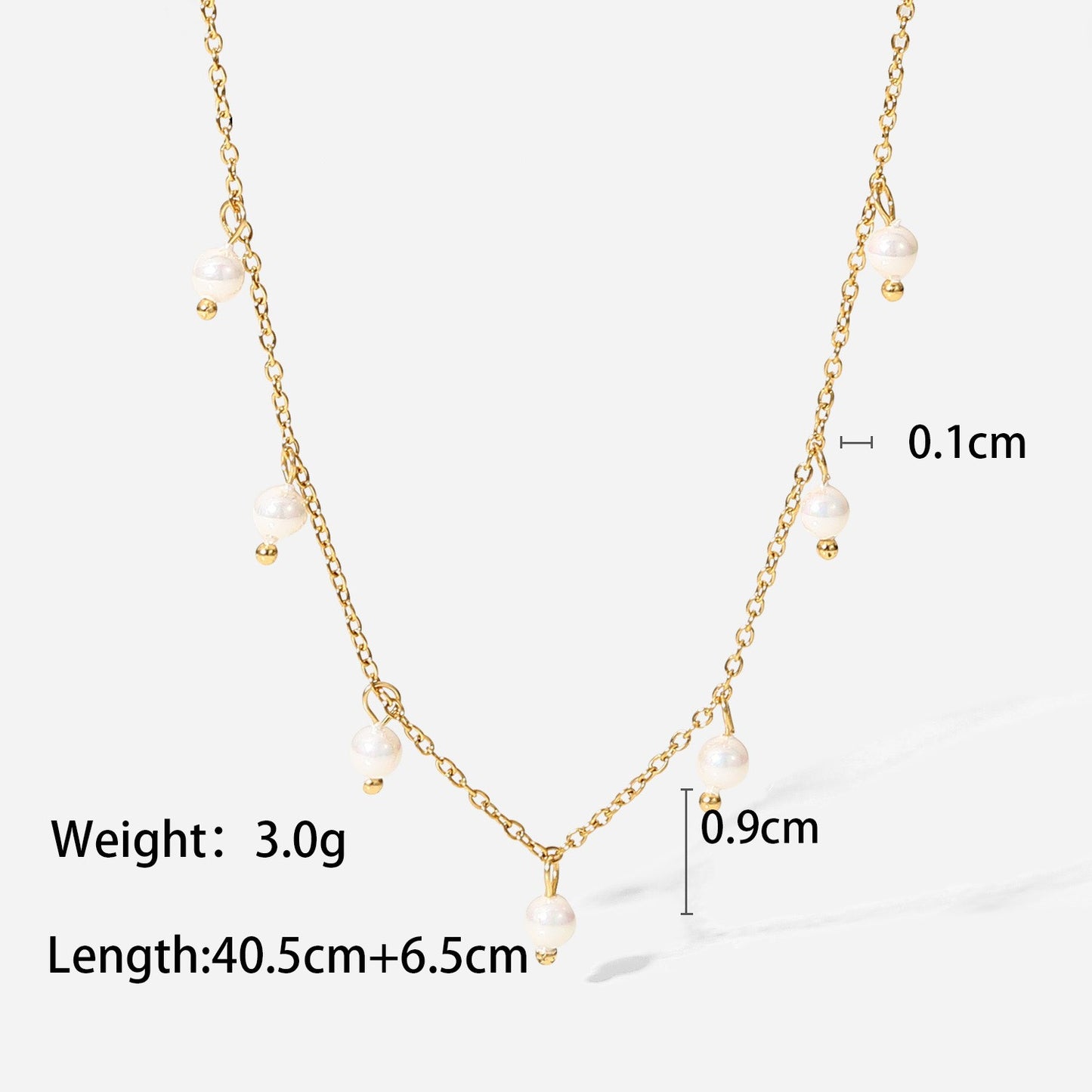 18K plated Delicate Pearl Necklace