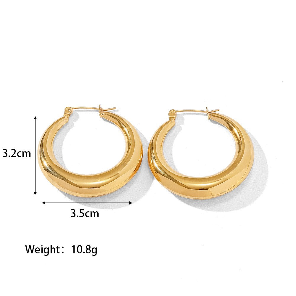 18K plated Hoop Earrings Circle