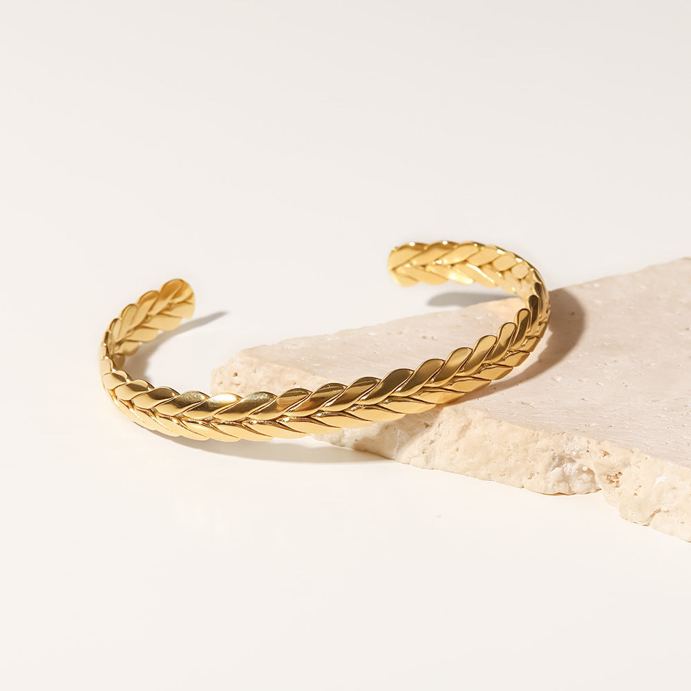 18K plated Leave Bracelet