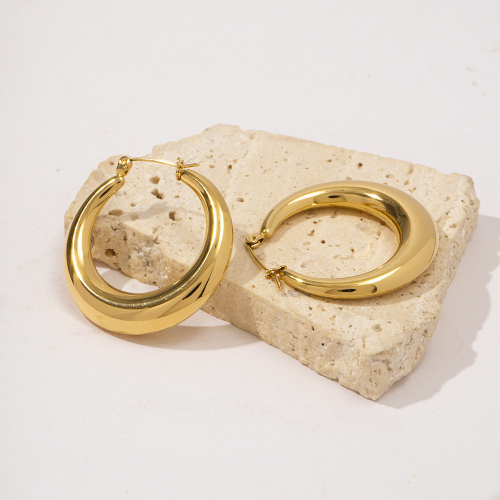 18K plated Hoop Earrings Circle