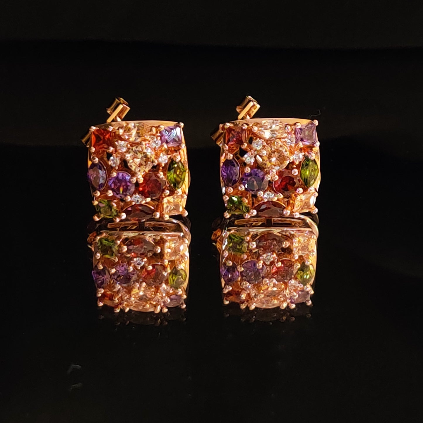 Olivia's Square Rainbow Earrings