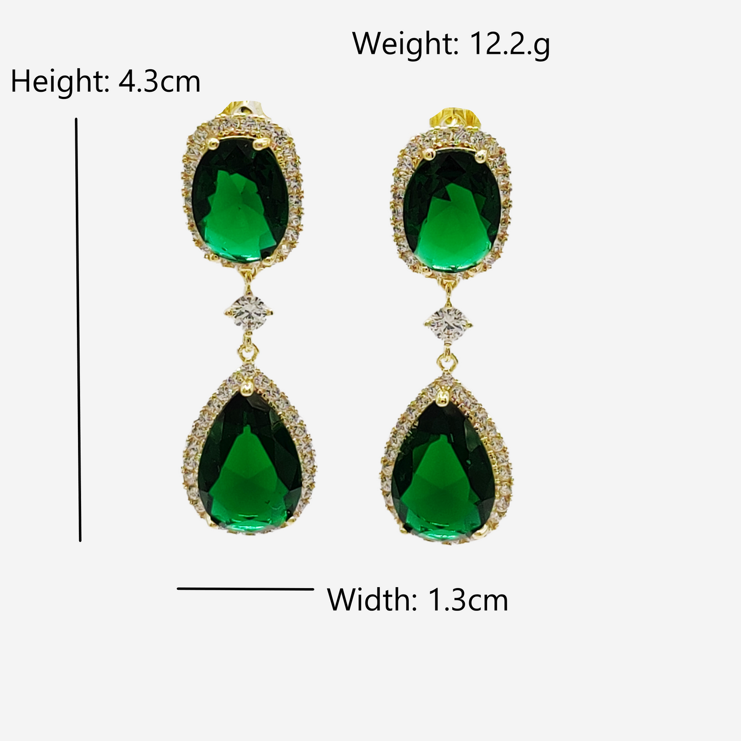 Green Banquet Drop Earrings