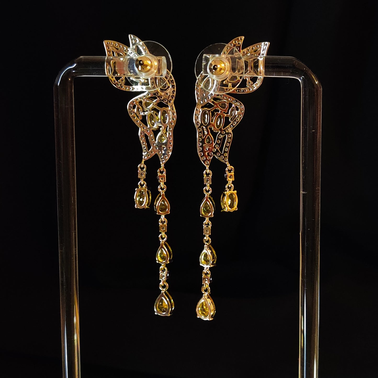 Yellow Graceful Butterfly Drop Earrings